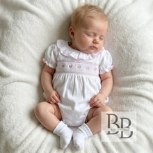 Load image into Gallery viewer, S26017 - Pink smocked romper