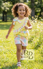 Load image into Gallery viewer, T167A - Lemon Summer Checked short set (1YR-8YR)