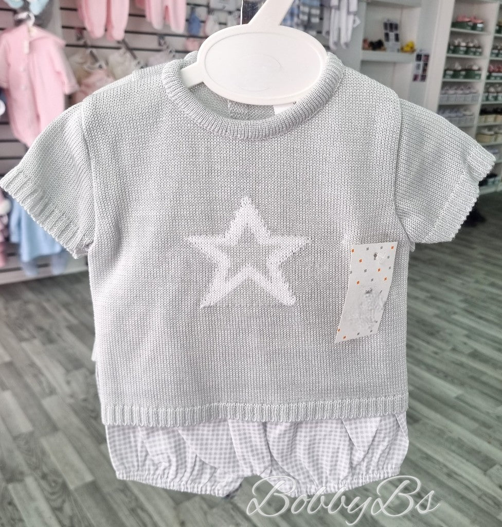 1041 - Grey star short set