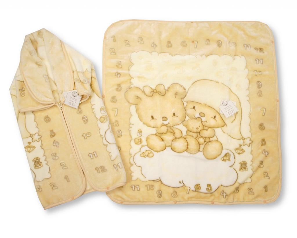 SB112 - Teddy baby blanket wrap