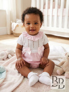 21/163 - Lacey Knit Gingham Romper