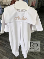 SG125 - White Unisex Cotton Babygrow
