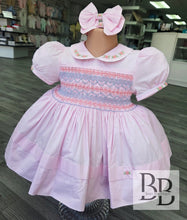 Load image into Gallery viewer, SPD21 - Pink Smocked dress set