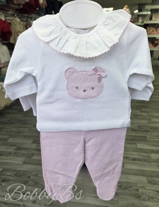 MOD20 - Pink Cotton teddy trouser set