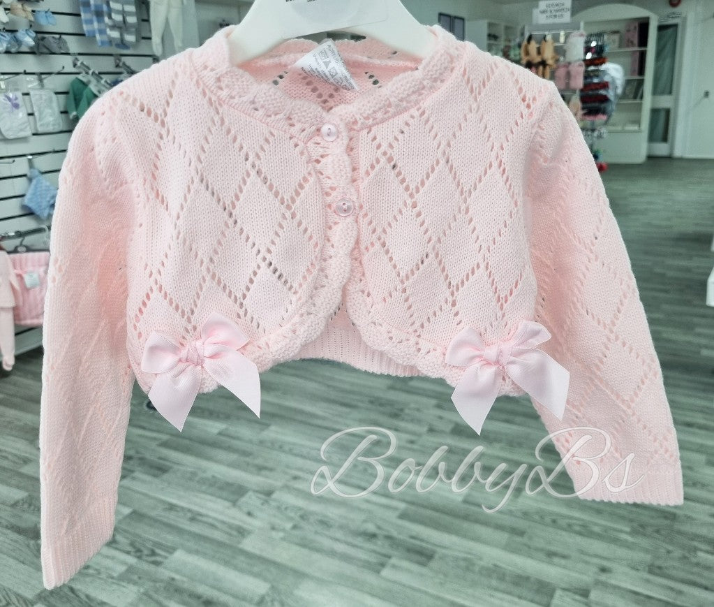 220W - Pink Double bow bolero