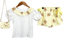 Load image into Gallery viewer, T76 - Girls Lemon Teddy Short set (1YR-10YR)