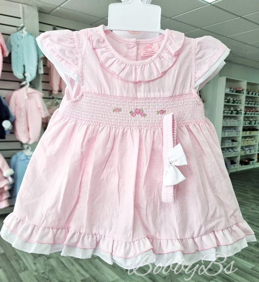 9243 - Pink cotton dress set