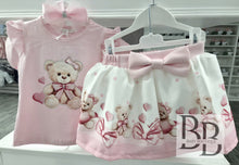 Load image into Gallery viewer, YG41- Teddy Bow Frilled Skirt set