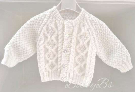 WDC10 - White Diamond knitted cardigan