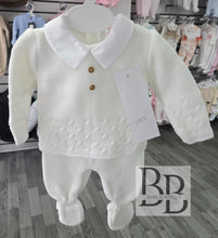 Load image into Gallery viewer, 1135 - White First Size 3PC Knitted set