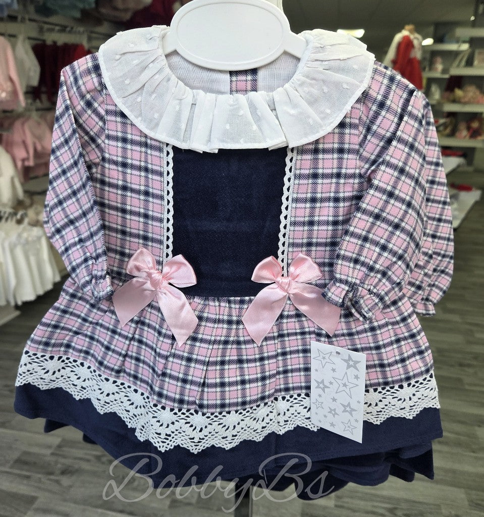 SG07 - Pink Checked dropwaist dress