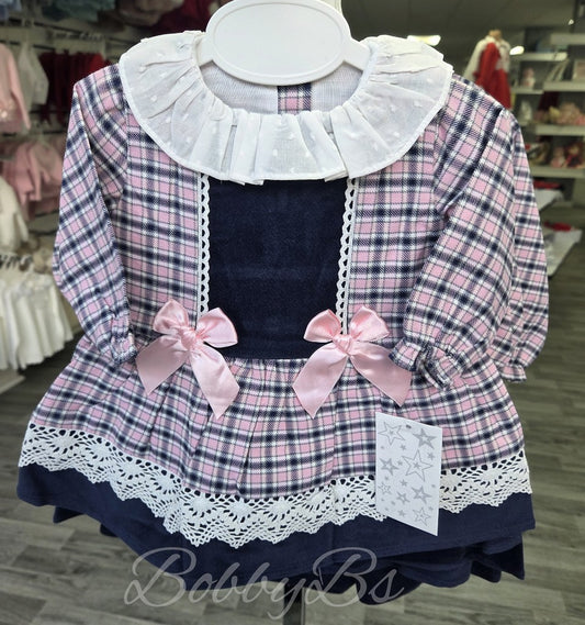 SG07 - Pink Checked dropwaist dress