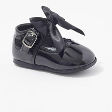 Load image into Gallery viewer, KYLIE - Black Hardsole Patent bow shoe