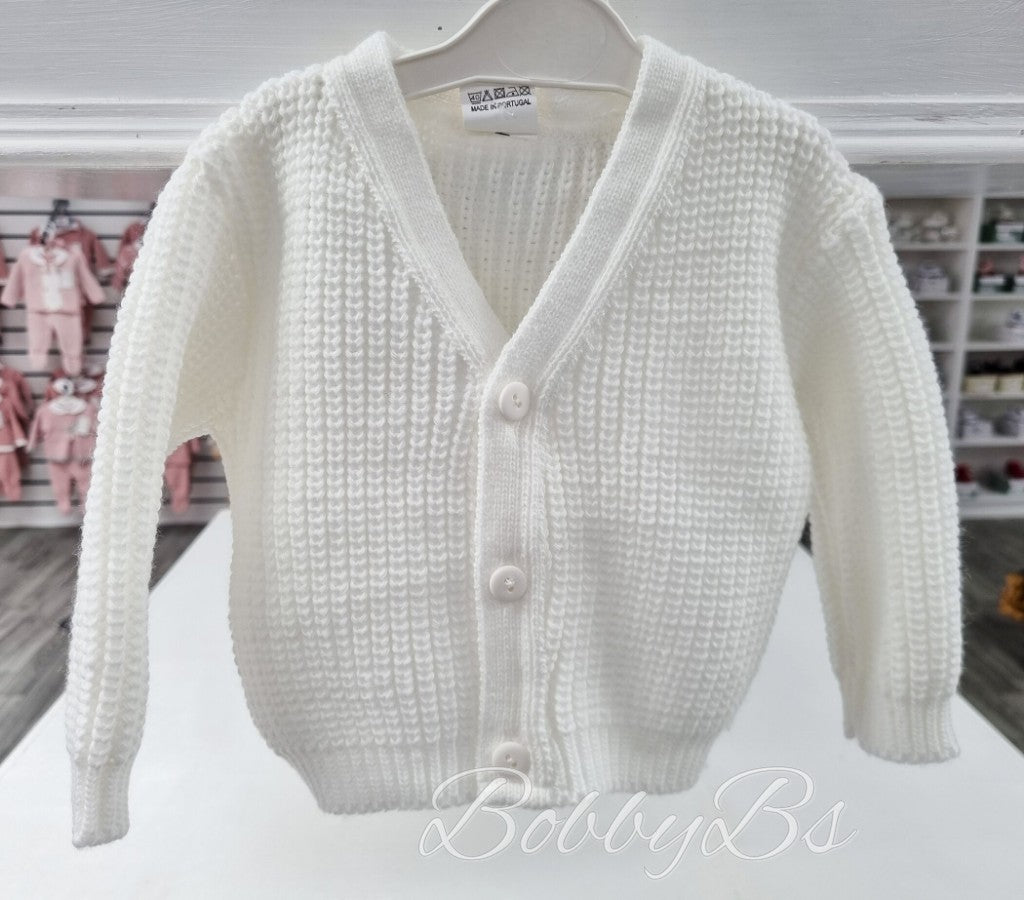5338 - White VNeck Cardigan
