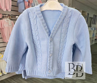 3887 - Blue Cable cardigan