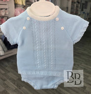 BW1042 - Baby Blue fine knitted 2PC set