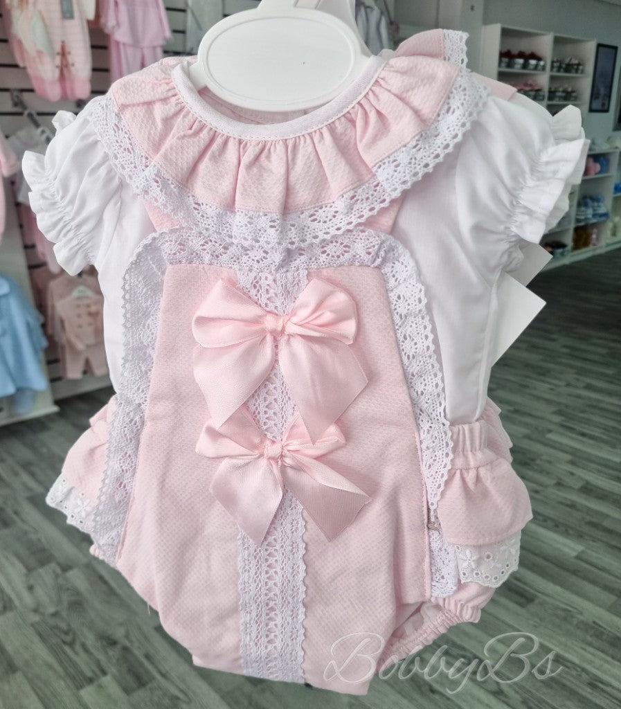 REFM0052 - Pink Double bow romper