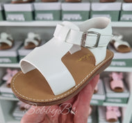 WYATT- White Hardsole Sandal