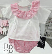 SG30 - Pink Gingham cotton 2PC