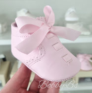 ELLIOT- Pink ribbon softsole shoe