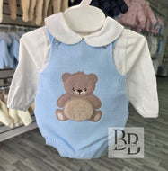 TEDDY - Baby Blue teddy romper