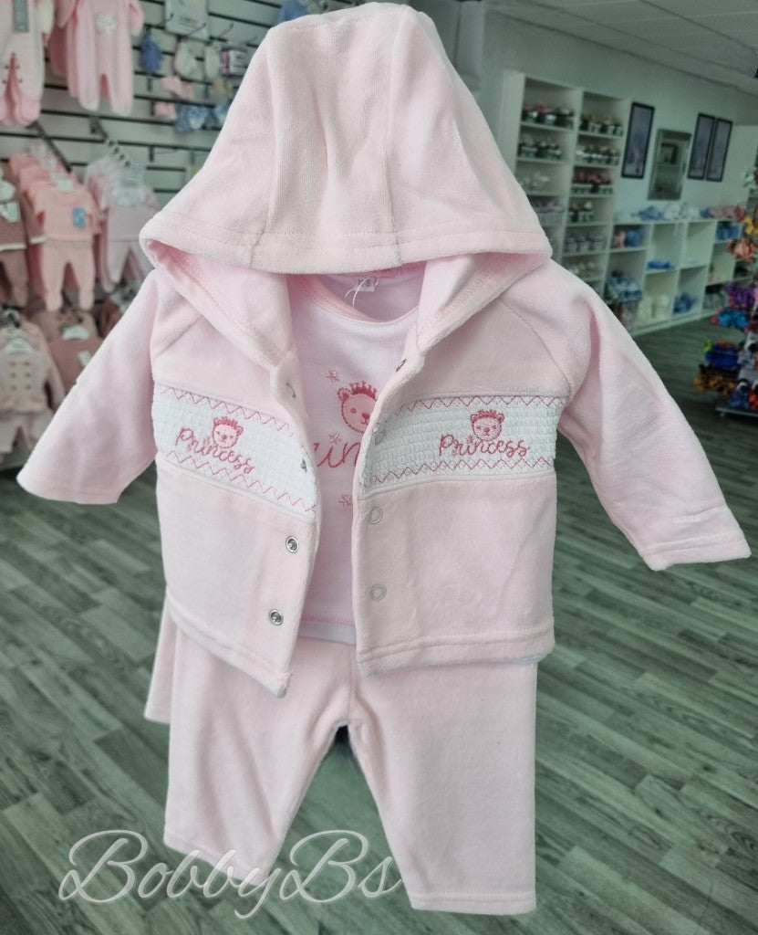 13410- Pink Velour 3PC trouser set