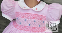 Load image into Gallery viewer, SPD11 - Pink Smocked dress