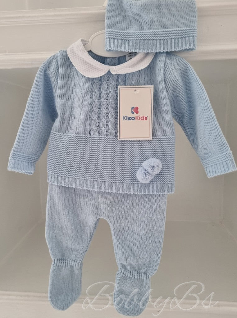 24/05 - Blue First Size 3PC Knitted set