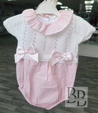 Load image into Gallery viewer, 21/163 - Lacey Knit Gingham Romper