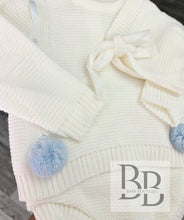 Load image into Gallery viewer, 26/121 - Ivory &amp; Blue 2PC Knitted set