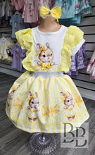 Load image into Gallery viewer, YG40 - Lemon Bunny Diamante Frilled Skirt set