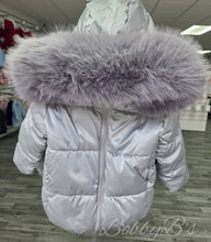 Load image into Gallery viewer, WMGP - Grey Fur trimmed coat