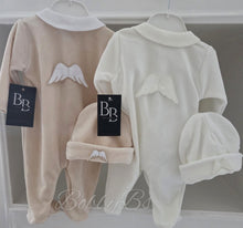 Load image into Gallery viewer, SG137 - Velour angel babygrow set