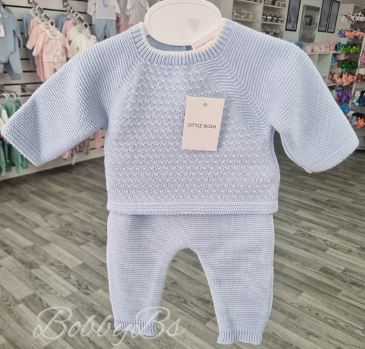C7004 - Blue Knitted trouser set