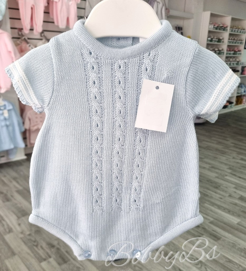 LN18 - Blue cable knit romper