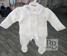 Load image into Gallery viewer, 1562 - White First Size 3PC Knitted set