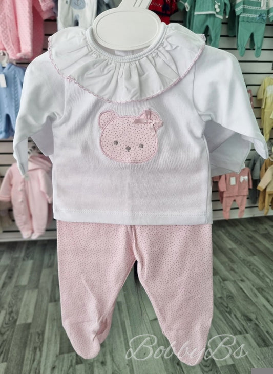 MOD20 - Pink Cotton teddy trouser set