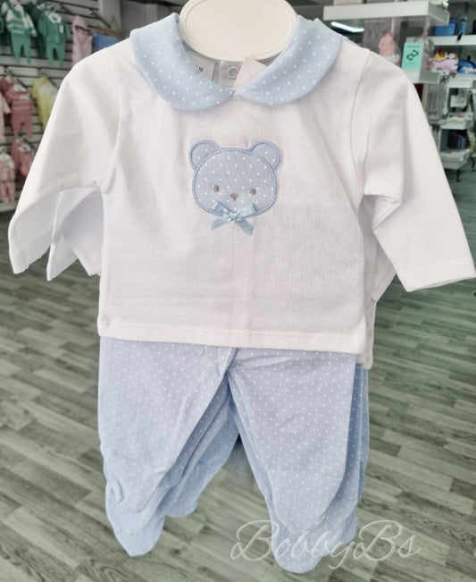 MOD20 - Blue Cotton teddy trouser set