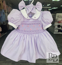 Load image into Gallery viewer, SPD11 - Lilac Smocked dress