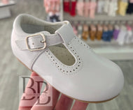 AMELIA - White bar hardsole shoe