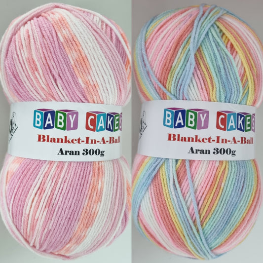 Baby Cakes Blanket in a ball Aran