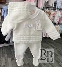 Load image into Gallery viewer, 24/2209 - White First Size 3PC Knitted set
