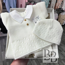 Load image into Gallery viewer, 1135 - White First Size 3PC Knitted set