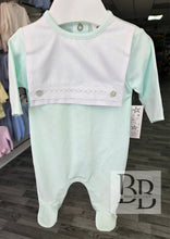 Load image into Gallery viewer, SG266 - Mint Cotton Babygrow
