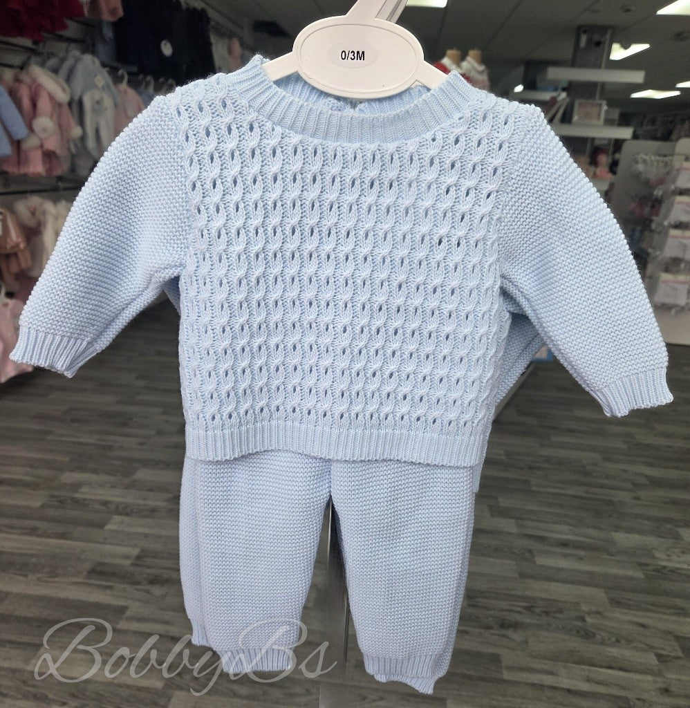 25/804 - Blue Knitted Trouser set