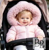 MYD409 - Pink Fur Trimmed winter coat