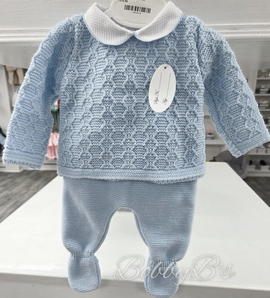 24/441 - Blue  First Size 3PC Knitted set