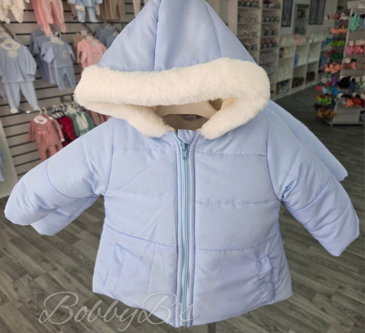 8450 - Baby Blue Padded Winter Coat