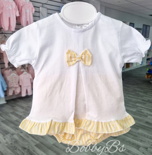 MOD60 - Lemon stripe cotton peplum set