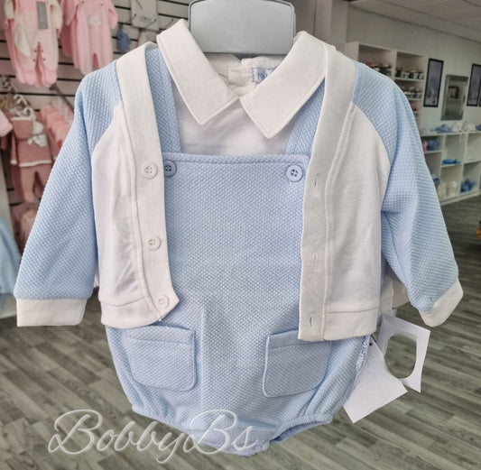 2430 - 4 Piece blue romper set